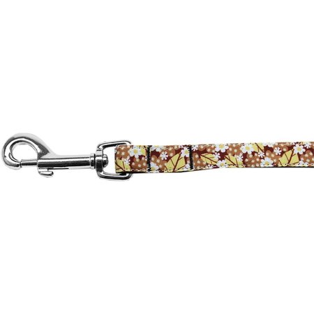 MIRAGE PET PRODUCTS Autumn Leaves Nylon Ribbon Pet Leash 0.63 in. x 4 ft. 125-058 5804